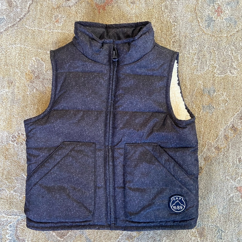 Baby Gap Sherpa lined puffer vest